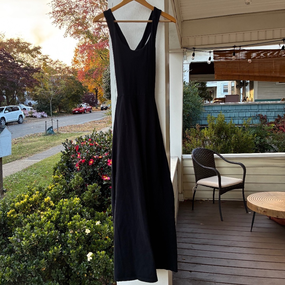 Pact Open Back Maxi Dress in Black